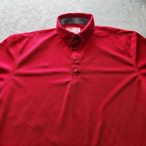 Chick-Fil-A Polo Shirt Mens XL Red Employee Uniform Work Oobe Authentic - Picture 2 of 14